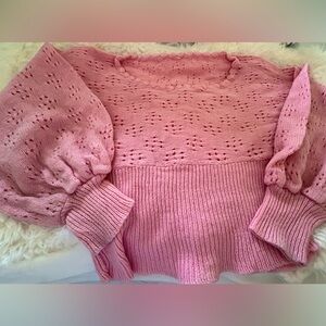 Vintage 1980s Soft Pink Knit Top - Extra Small